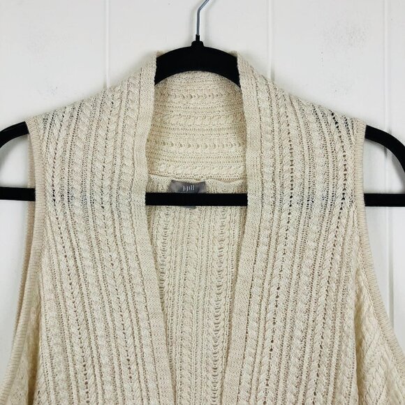 J. Jill Womens Sweater Beachy Open Front Waterfall Wool Blend Medium - Picture 4 of 9
